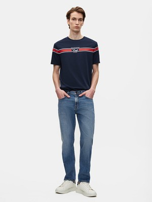 Lıoren Düz Paça Orta Bel Jean Pantolon