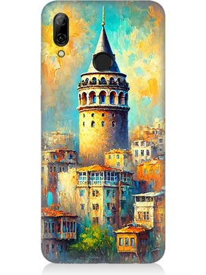 Huawei P Smart 2019 Uyumlu Galata’da Renkli Işıklar  Desenli Silikon Kılıf