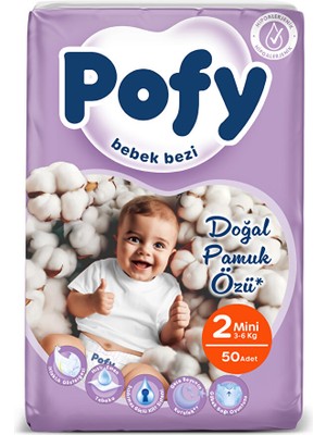 Pofy Mini 2 Numara Bebek Bezi 3-6 kg 50 Adet
