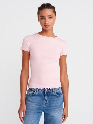31935 Kısa Kollu T-Shirt-Toz Pembe