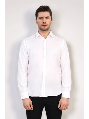 Velvarde Pamuklu Gömlek Beyaz