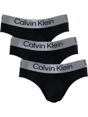 Calvin Klein Erkek Siyah 3'lü Slip LV00NB4122
