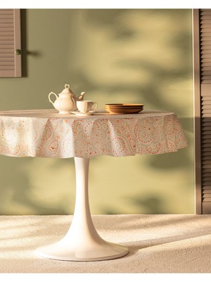 Madame Coco Ancre Pvc Masa Örtüsü - Mavi - 140 cm