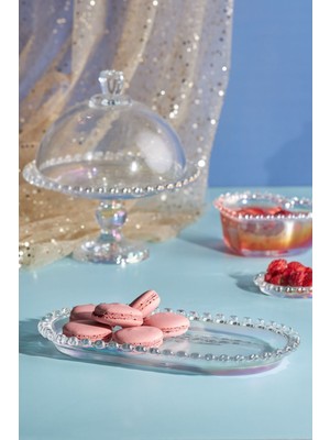 Karaca Rory Kayık Tabak 25 Cm Cam Malzeme ile Kalp Detaylı Tasarım 1 Adet