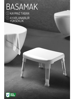 Banyo & Mutfak Yardımcı Basamak Taburesi - Yaşlı ve Bedensel Engelli Destek