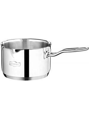 Madame Coco Orva Paslanmaz Çelik Sos Tenceresi 14 cm Şeffaf Kaplama ile Sağlıklı Pişirme