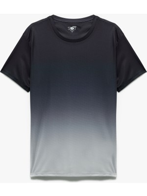 Koton Geçişli Kısa Kollu Bisiklet Yaka Spor Tişört