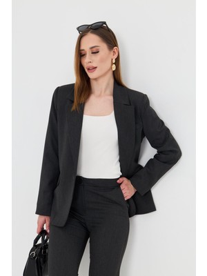 Tek Düğme Poliviskon Takım Antrasit