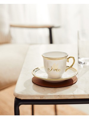 Madame Coco Lena 2'li Kahve Fincan Takımı - Renkli - 90 ml