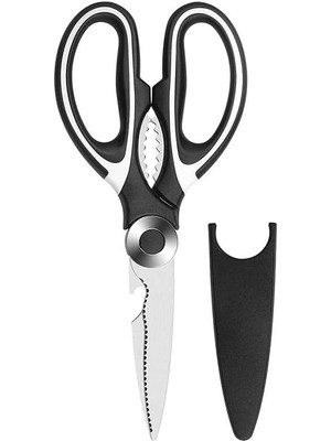 Keskin Mutfak Makası, Çok Amaçlı Paslanmaz Çelik Makas, Tavuk, Balık, Et, Sebzeler, Otlar, Barbekü, Çiçekler, Kuruyemişler Için Mutfak Makası Ağır Hizmet Tipi Çelik Makas