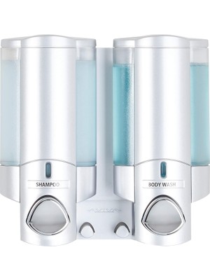 Living BLP-76235-1 Aviva Shower Dispenser 2 Chamber Satin Silver