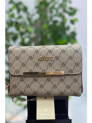 Bayan Noktalı ve Askılı Omuz  Çanta  -381 Vizon Noktalı