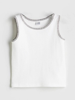 Lcw Kids  Bisiklet Yaka Kız Çocuk Atlet  (S5)