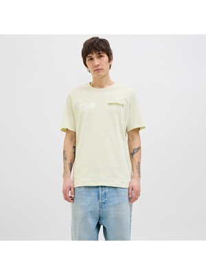 Jack & Jones Jack&jones Star Erkek Ekru Yuvarlak Yaka Tişört