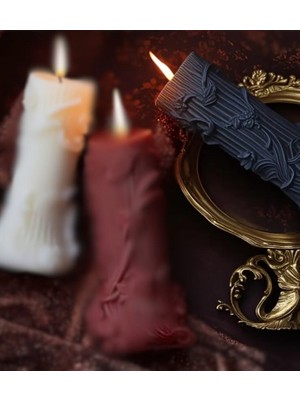 Renkli El Yapımı Dekoratif Sarmaşıklı Mum Kokulu Doğal Soya Mum