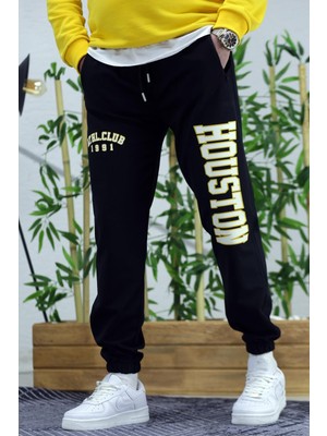 Erkek Houston Baskılı 2 Iplik Mevsimlik Eşofman Altı