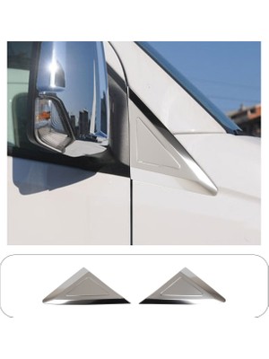 Brsplast Volkswagen Crafter Uyumlu 2012-2017 Krom Kelebek Cam Nikelajı 2 Parça Paslanmaz Çelik