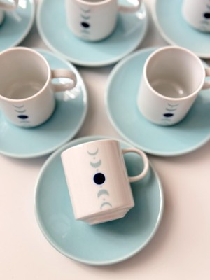 Porland Eclipse Turkuaz Kahve Takımı 12 Parça 04por035200