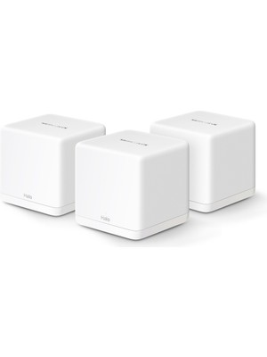 Mercusys Halo H60X(3-pack), AX1500Mbps, Dual-Band, Gigabit Portları, 100'e Kadar Cihaz Bağlanabilir, 550 m²'ye Kadar Kapsama, Akıllı Bağlantı, Mobil Uygulama ile Kolay Kurulum, Wi-Fi 6 Mesh Sistemi