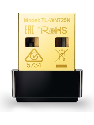 TP-Link TL-WN725N | Kablosuz N Nano USB Adaptör | 150 Mbps | Mini Tasarım | Gelişmiş Güvenlik | Windows | Mac & Linux Uyumlu