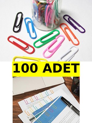 Nistabolje Renkli Ataç 100 Adet Çok Renkli Tasarım ile Çalışma Alanınıza Şıklık Katar