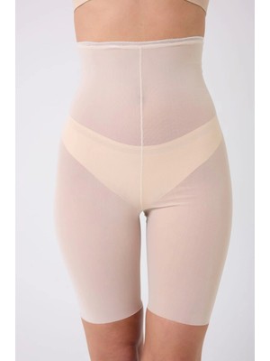 Freshness 0007 Lazer Kesim Tül Yüksek Bel Şort Korse