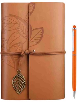 Özel El Yapımı Deri Kapaklı Eskitme Sayfa Defter & Özel Kalem Hediyeli – Vintage Nostaljik Günlük, Anı, Hatıra, Ajanda Özel Gün Hediyesi