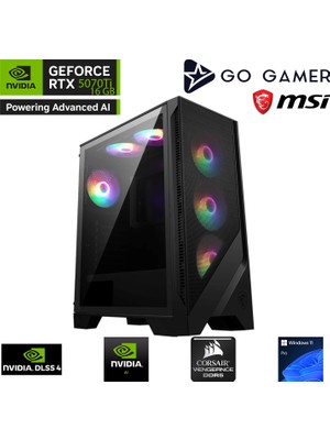 Go Gamer GA1294 AMD Ryzen 7 9800X3D / 32GB DDR5 5600MHz / 2TB NVMe m.2 SSD / RTX 5070Ti 16GB / 240mm Sıvı Soğutma / AMD Gaming Paket