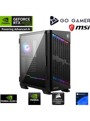 Go Gamer GA1184K AMD Ryzen 7 9700X / 256GB DDR5 5600Mhz / 1TB NVMe m.2 SSD / RTX 5070Ti 16GB / 360mm Sıvı Soğutma / AMD Gaming Paket