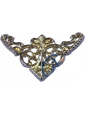 Dekoratif Köşe Süsü, Köşelik - Küçük, 19X34MM, Sarı, 100 Adet
