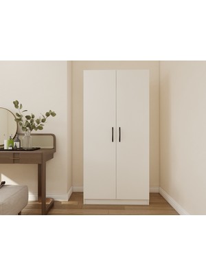 Masifmarket 2 Kapaklı Bölmeli Gardırop