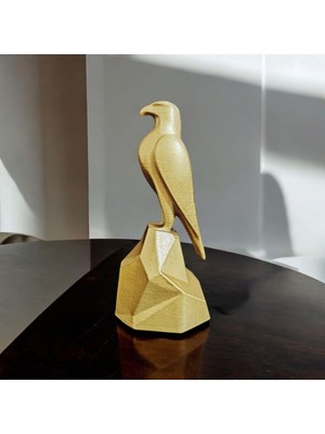 Şahin Biblo Heykel 3D Baskı Masa Üstü Dekor Dekoratif Ev Aksesuarı 15x7x6.5 cm
