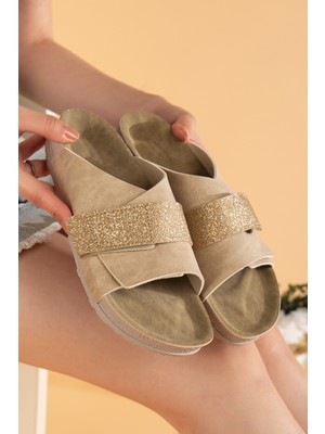 Kadın Comfort Esnek Ayarlanabilir Pırlanta Cırt Şık Anatomik Outdoor Rahat Günlük Sandalet Terlik