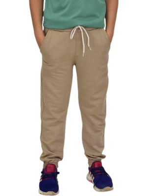 Bej Rengi Bel Paça Lastikli Kız Erkek Çocuk Eşofman Altı BGL-ST04723