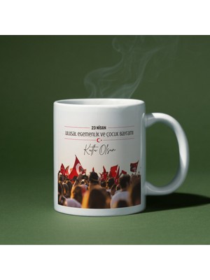 Applucky 23 Nisan Ulusal Egemenlik ve Çocuk Bayramı 2 Baskı Kupa Bardak