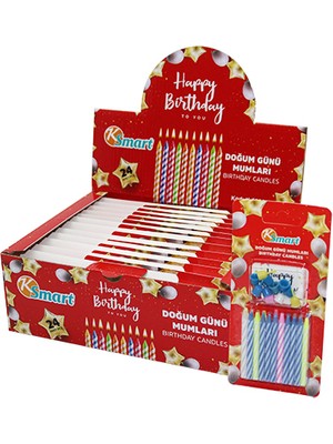 24 Parça Ince Doğum Günü Mum