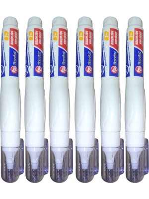 Kalem Daksil 6 Adet Fixpoint Sıvı Düzeltme Kalemi Tükenmez Pilot Kalem Mürekkep Kapatıcı Silici Örtücü Yazı Düzeltici