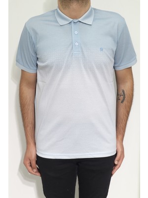 Santa Fistan Store Erkek Dijital Baskılı Desenli Klasik Kesim Rahat Kalıp Cepsiz Polo Yaka T-Shirt