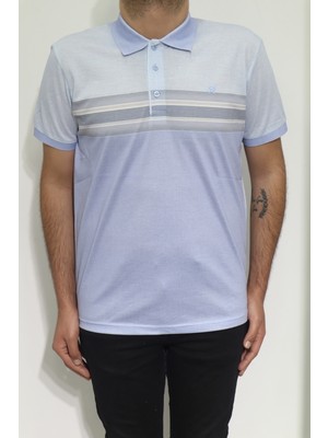Santa Fistan Store Erkek Dijital Baskılı Desenli Klasik Kesim Rahat Kalıp Cepsiz Polo Yaka T-Shirt