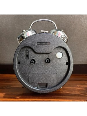 Büro Ev Ofis Hediyesi Için Alarmlı Silver Metal Yapım Masa Saati