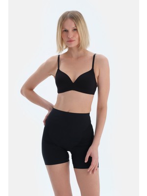 Siyah 4040KC Medıum Yüksek Bel Şort Korse