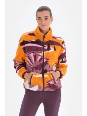 Multicolor Dagi Active Kadın Dağ Baskılı Polar Sweatshirt