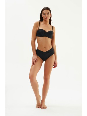 Siyah 2013ESBK Kaplı Straplez Bikini Tk.