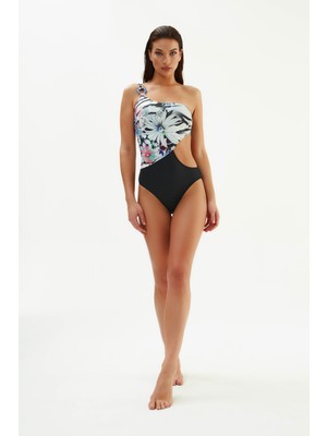 Siyah 2402ESMYK Tek Omuz Mayokini