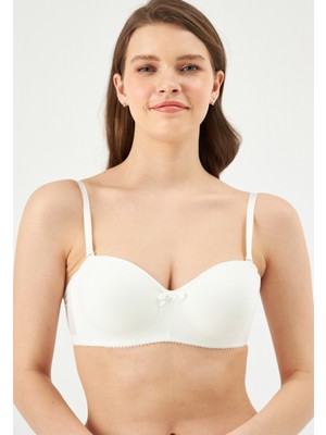 Ekru ERSK140 Camellıa Straplez Boş Cup Tek Sütyen