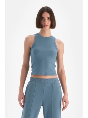 Açık Mavi Dagi Active Kadın Kaşkorse Kolsuz Atlet
