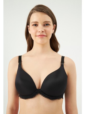 Siyah ERSK501 Kaplı Emzirme Sütyeni