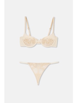 Eros ERSK1180 Amethyst Dantelli String Sütyen Konforlu Tasarım %100 Polyester Normal Kalıp