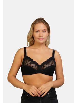 Eros Siyah ERSK360 Sütyen Kadınlar İçin Dikişsiz Rahatlık ve Nefes Alabilir Yapı