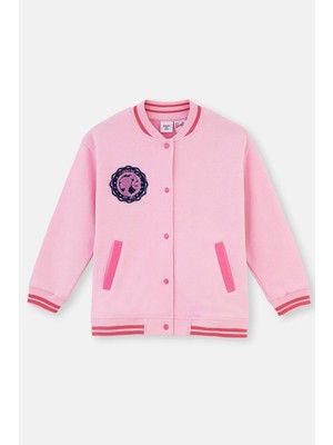 Pembe Barbie Lisanslı Bomber Ceket